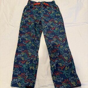 Cat & Jack Kids Tropical Dinosaurs Blue Pajama/Sleep Pants (XS 4/5)